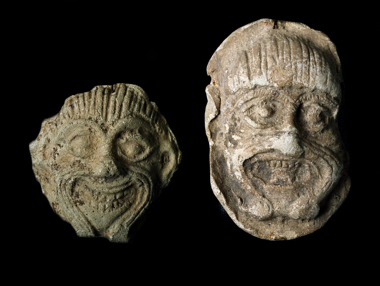 Humbaba démon fejei (terrakotta) alkotó: Sumerian Sumerian