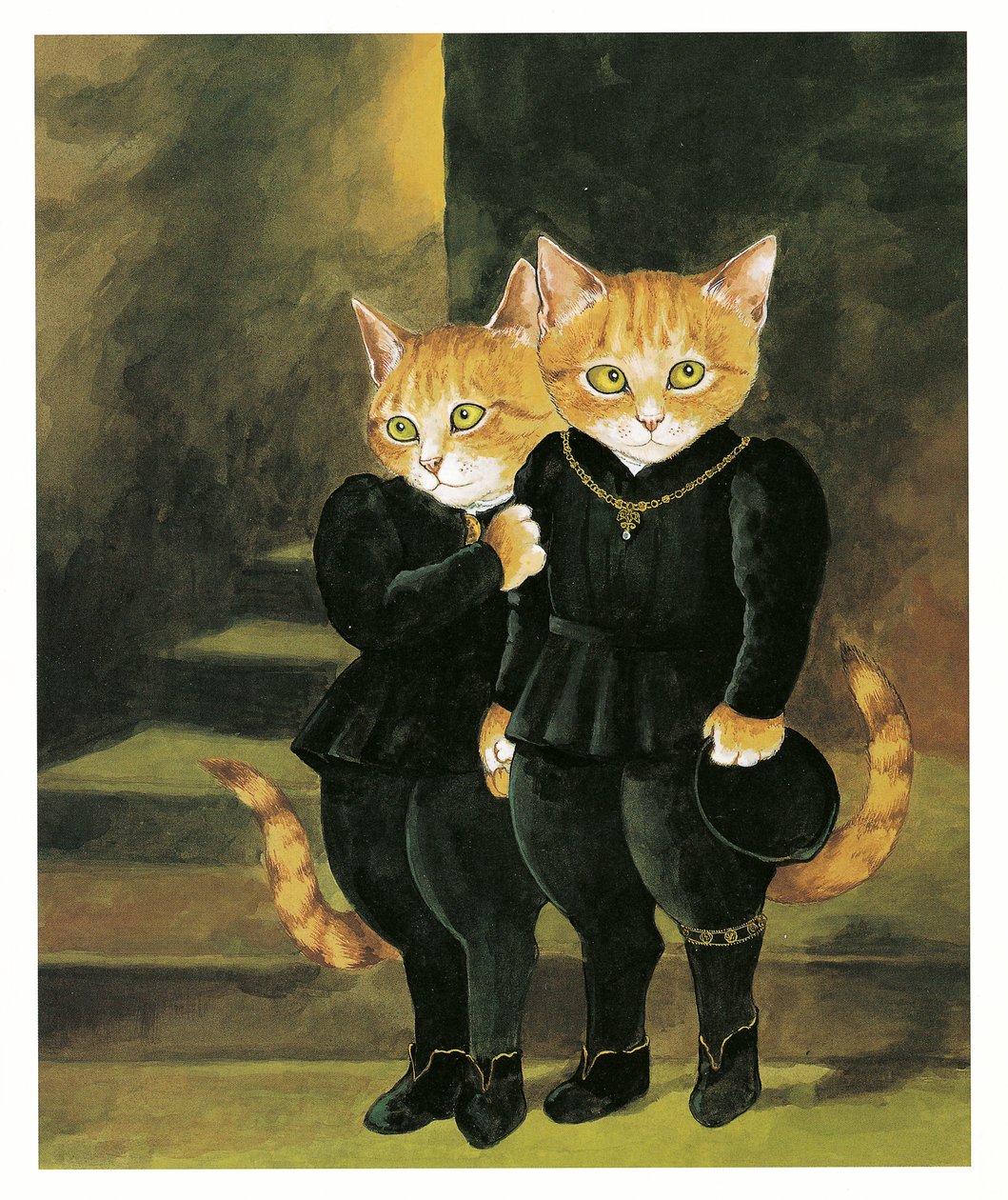 Illusztráció a Pre-Raffaelite Cats (kiadó 1999) című kötetből alkotó: Susan Herbert