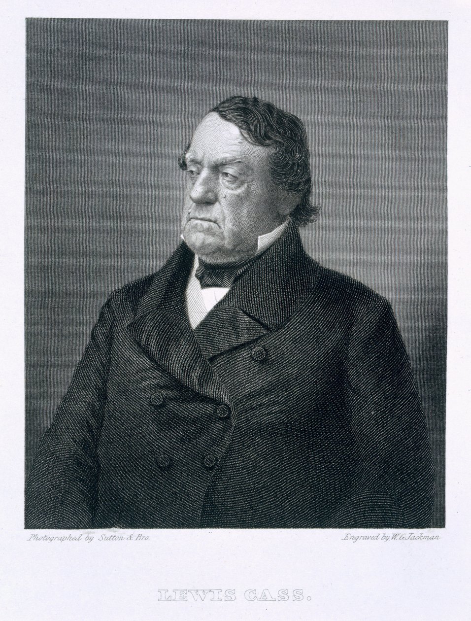 Lewis Cass, William G. Jackman (1841-60 körül) metszete egy fénykép után. alkotó: Sutton and Bro.