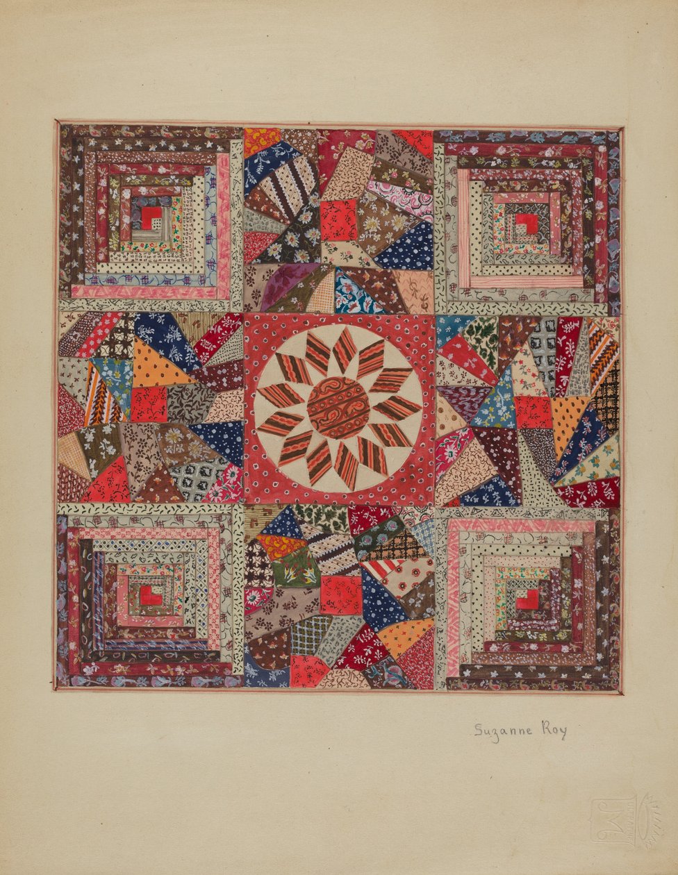 Kiságy takaró, c. 1936. alkotó: Suzanne Roy