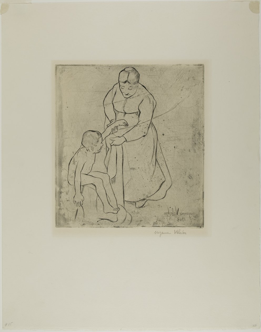 Nagymama és gyermeke alkotó: Suzanne Valadon