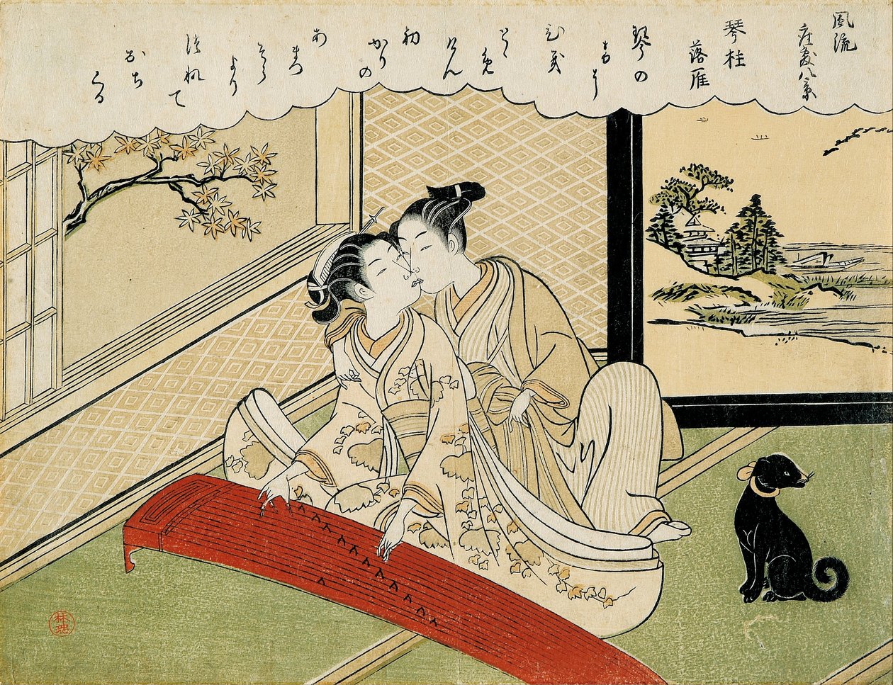 Libák elülső csapata g hang te dolog b ok d ge s (koto pillar rakugan) alkotó: Suzuki Harunobu