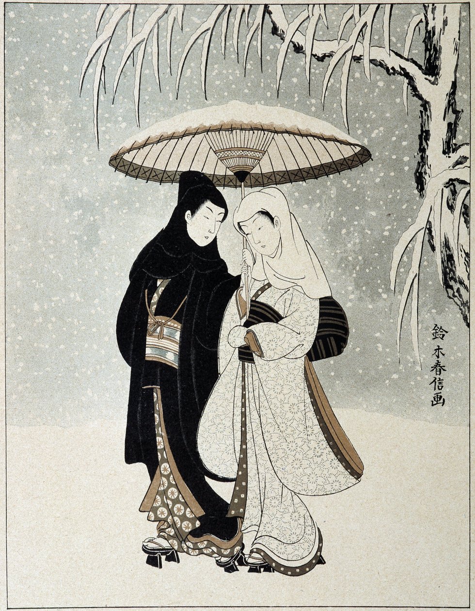 Fiatal pár a „művészeti Japánban” alkotó: Suzuki (after) Harunobu