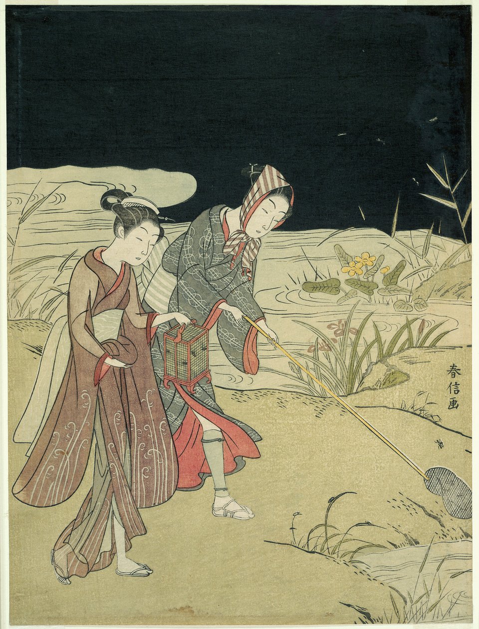 Szentjánosbogarak fogása alkotó: Suzuki Harunobu