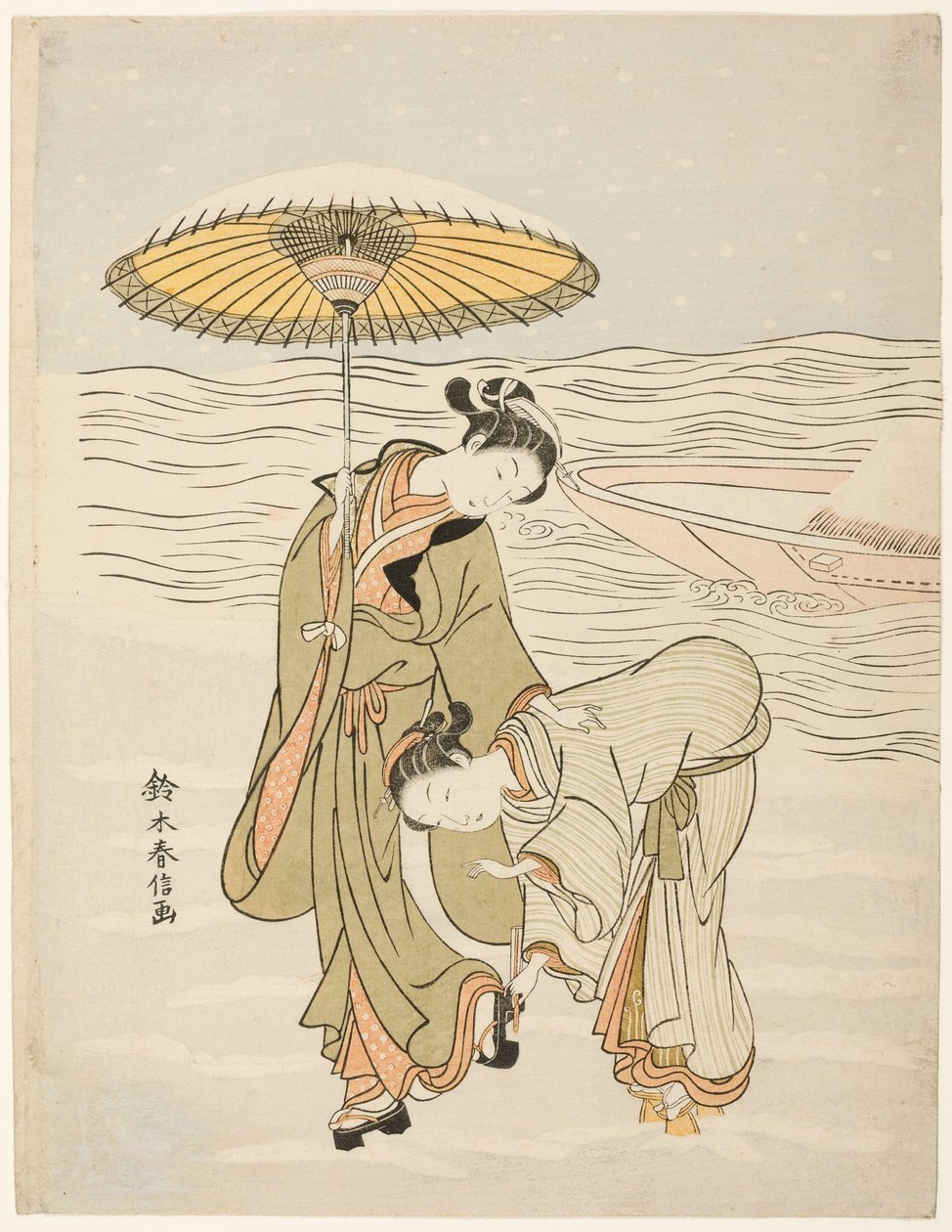 A hó eldugult Geta alkotó: Suzuki Harunobu