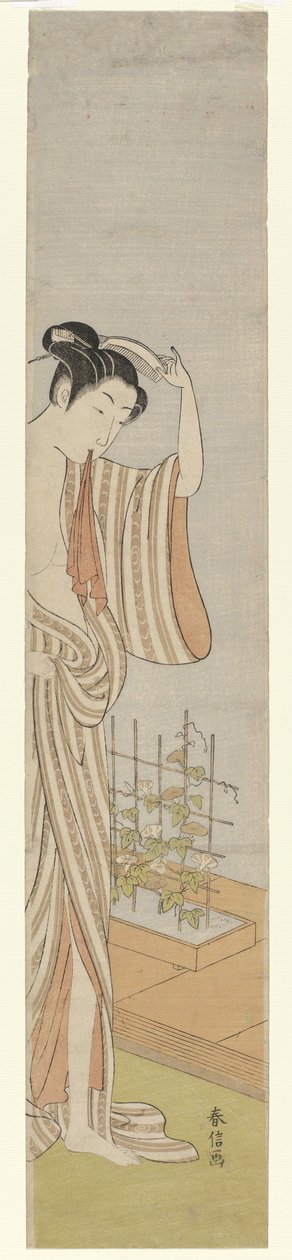 Nő a fürdő után alkotó: Suzuki Harunobu