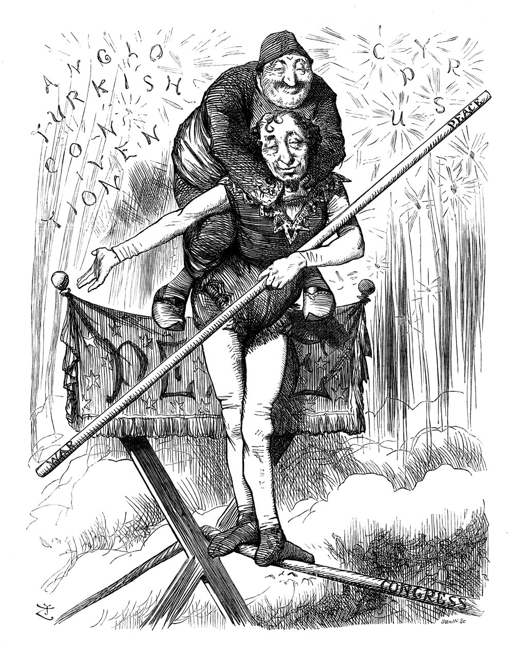 A diadal lángja!, 1878. alkotó: Swain