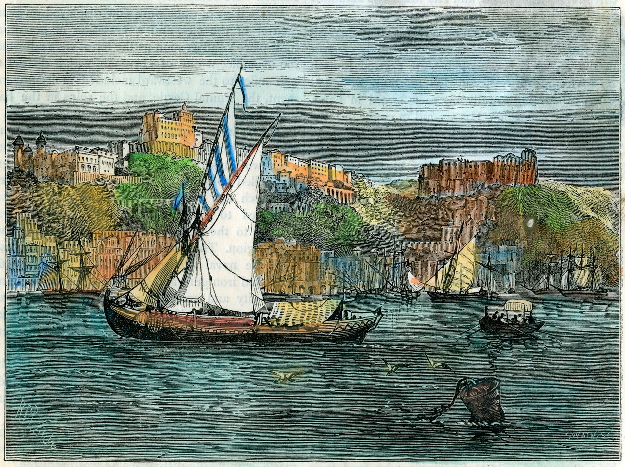 Kilátás Portugáliára, 1880 alkotó: Swain