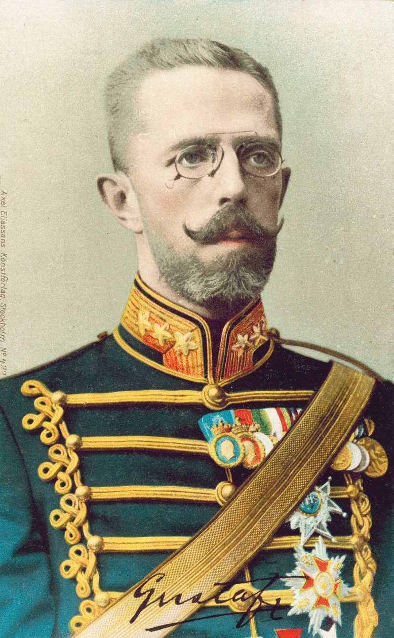 V. Gusztáv, svéd király (színes fénykép) alkotó: Swedish Photographer