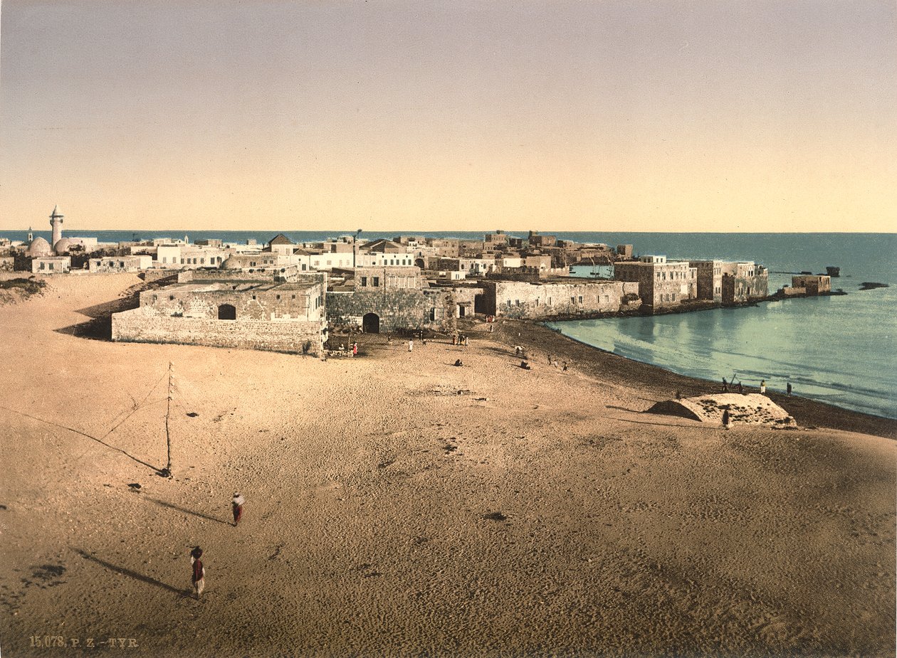 Tyre nézete, 1880-1900 körül (photochrom) alkotó: Swiss Photographer
