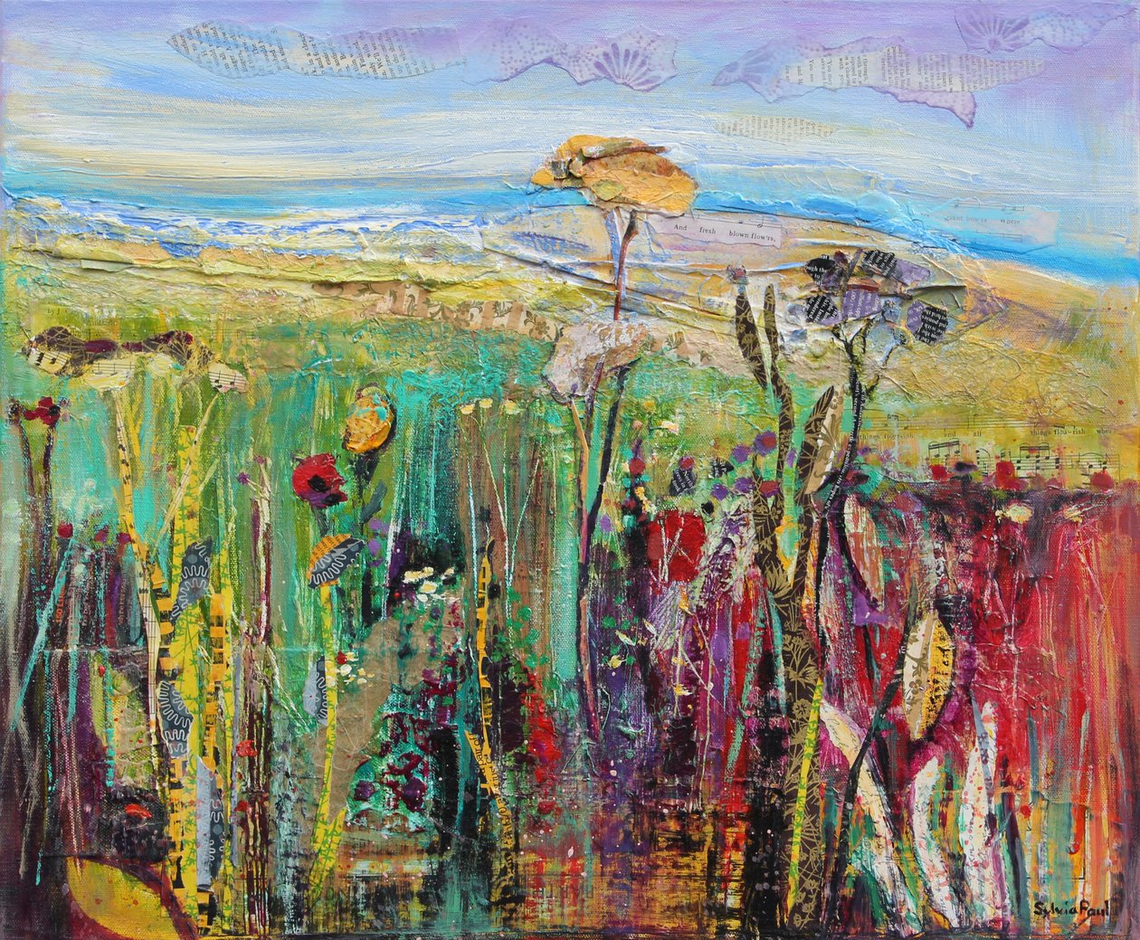 Wild and Free 2013, akril papírkollázs alkotó: Sylvia Paul