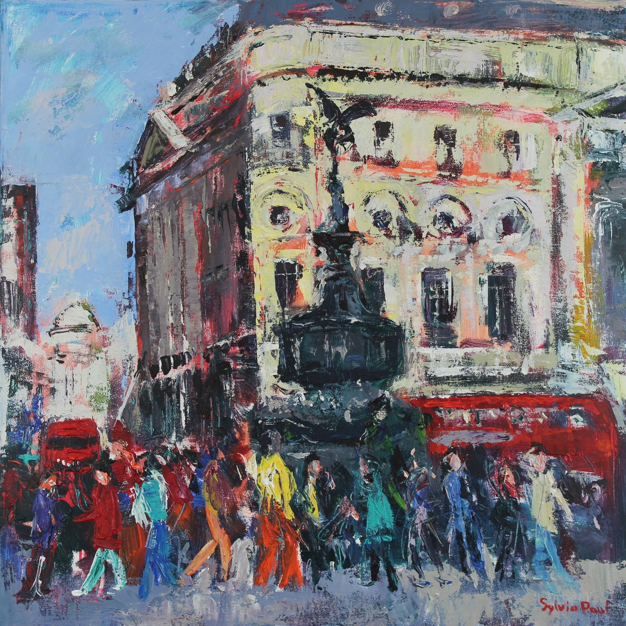Piccadilly People, 2024 (akril) alkotó: Sylvia Paul