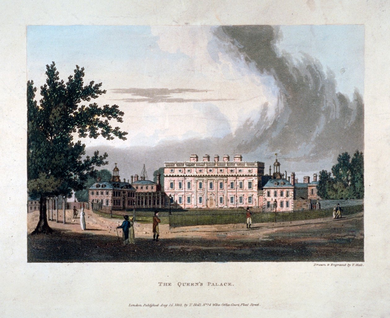 Buckingham House, Westminster, London, 1803 alkotó: T Hall