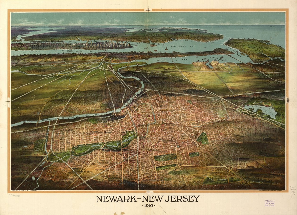 Newark-New Jersey 1916. alkotó: T. J. Shepherd Landis