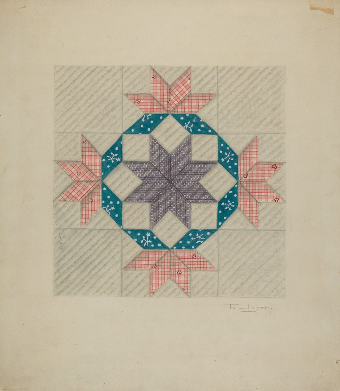Patchwork paplan minta alkotó: T. Joyce