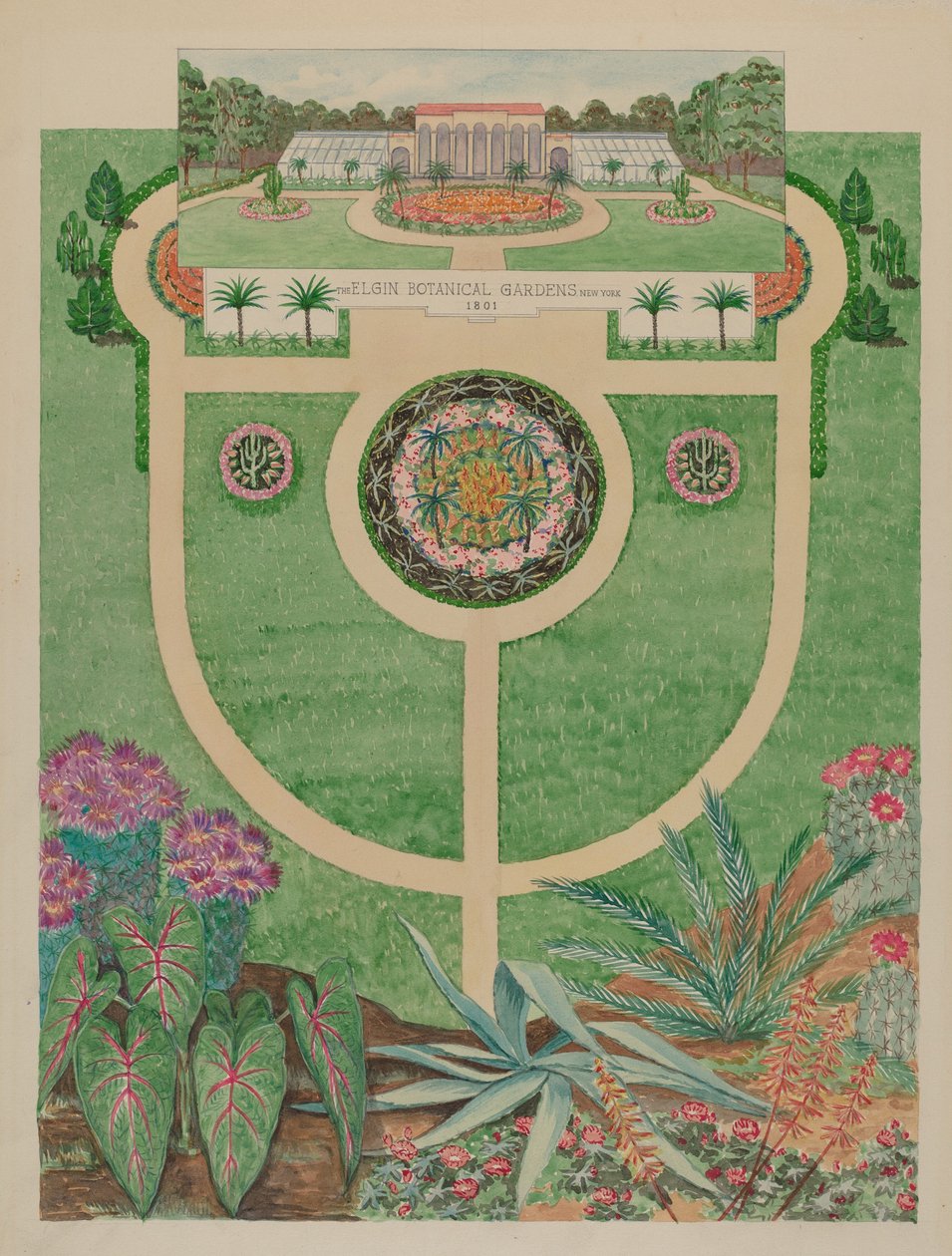 Elgin Botanikus Kert, c. 1936. alkotó: Tabea Hosier