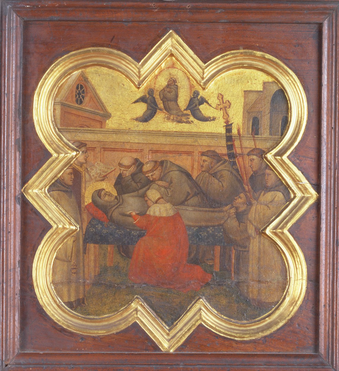 Szent Ferenc halála (tempera a panelen) alkotó: Taddeo Gaddi