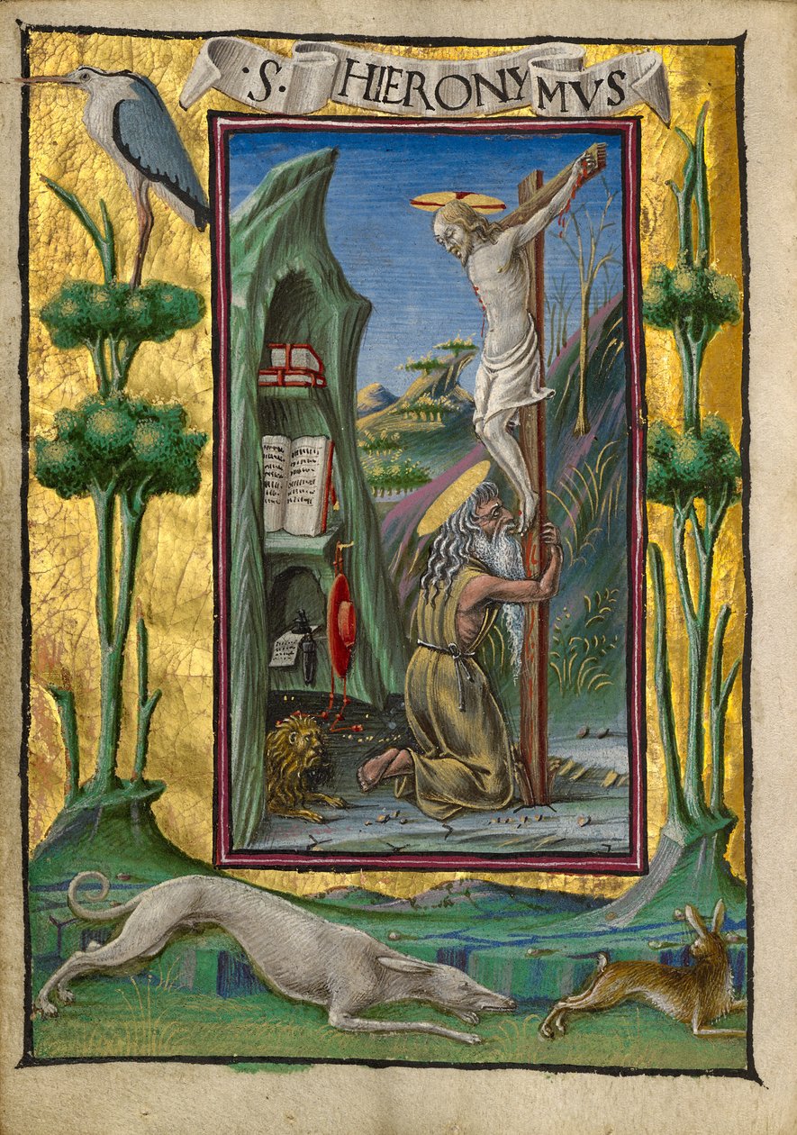 Szent Jeromos a sivatagban alkotó: Taddeo Crivelli