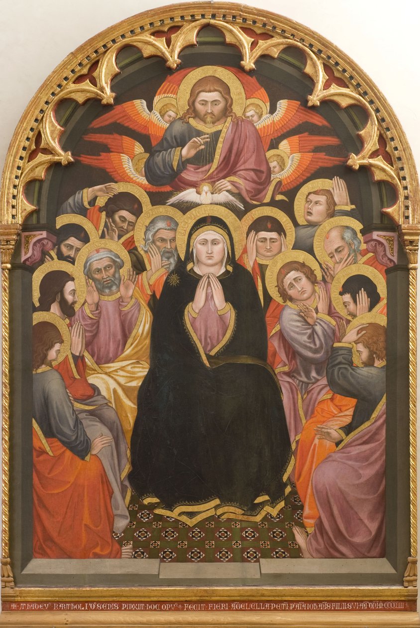 Pünkösd, 1403. alkotó: Taddeo di Bartolo