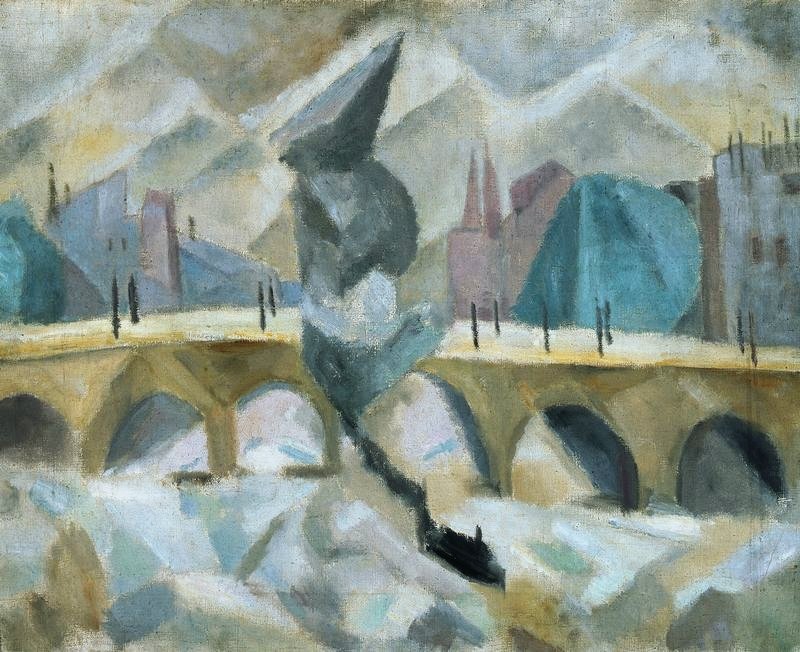 Híd a Szajnán. alkotó: Tadeusz Makowski