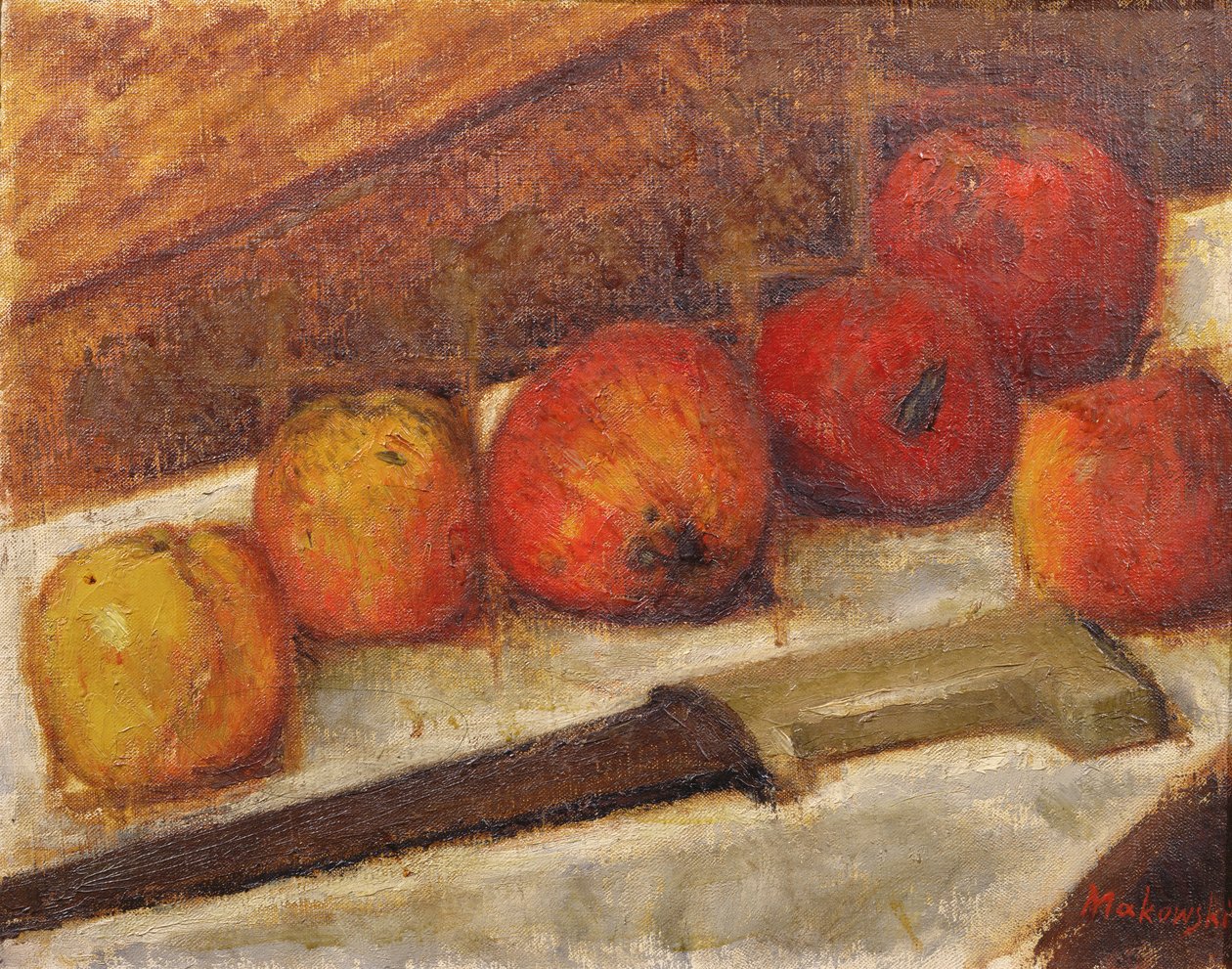 Csendélet almával alkotó: Tadeusz Makowski