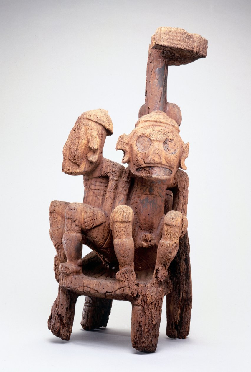 Zemi ikerfigurákkal (fa) alkotó: Taino Culture
