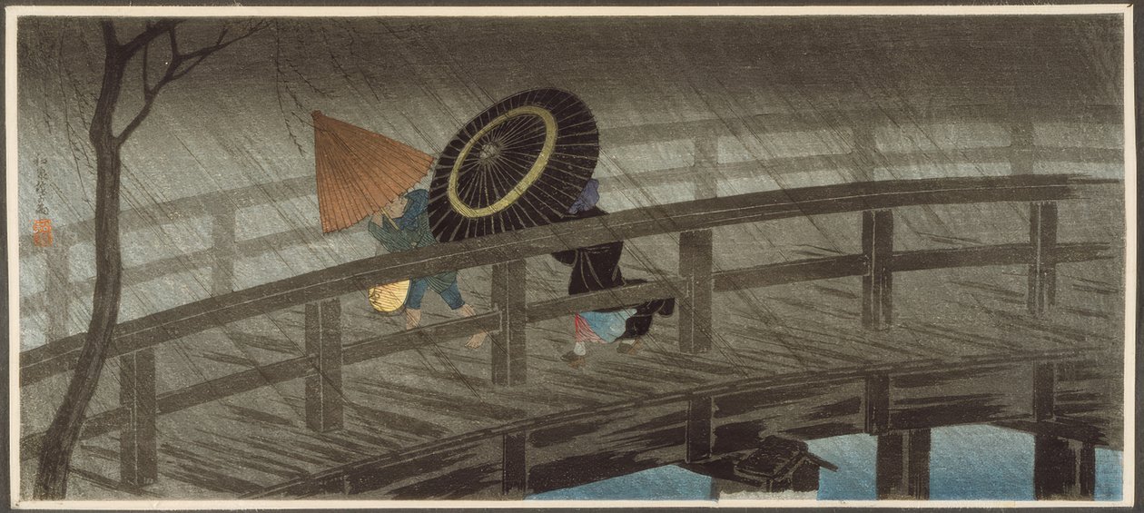 Eső az Izumi hídon alkotó: Takahashi Hiroaki