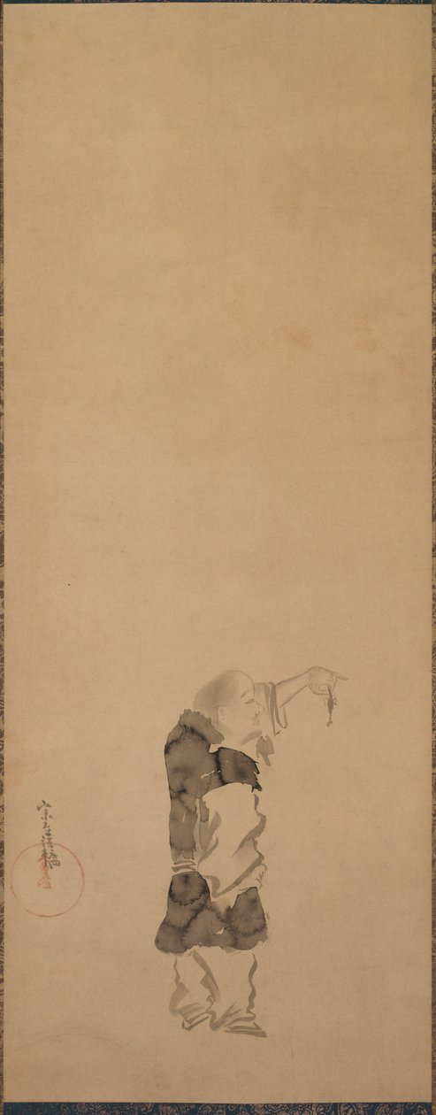 Kenshu, Szerzetes garnélával, c. 1600-1640. alkotó: Tawaraya Sotatsu