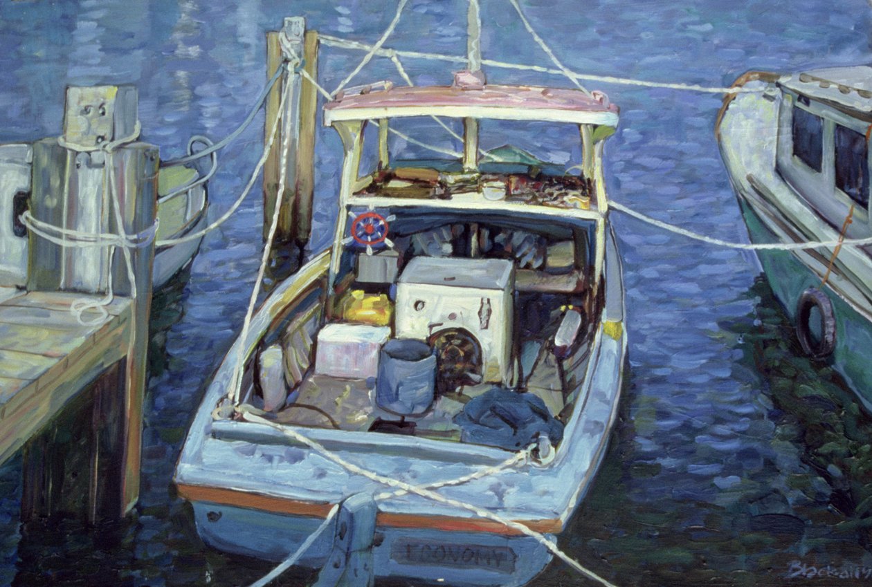Old Fishing Launch at the Wharf, 1988 alkotó: Ted Blackall