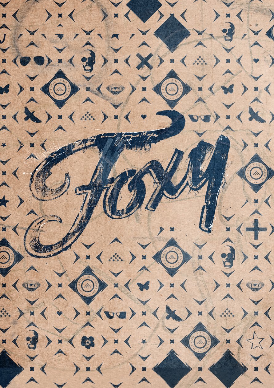 Foxy, 2016 (kollázs vászonra) alkotó: Teis Albers