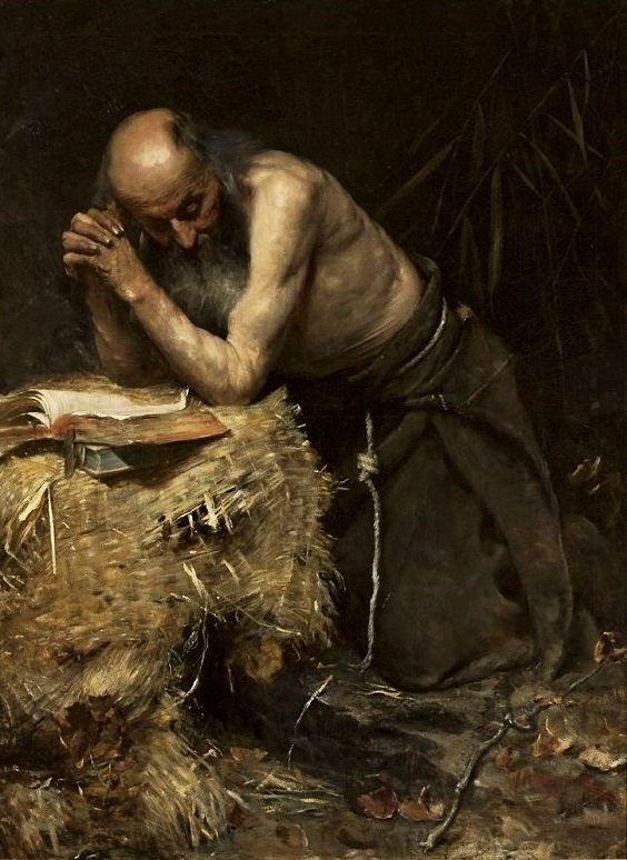 Az Anchorite. alkotó: Teodor Axentowicz