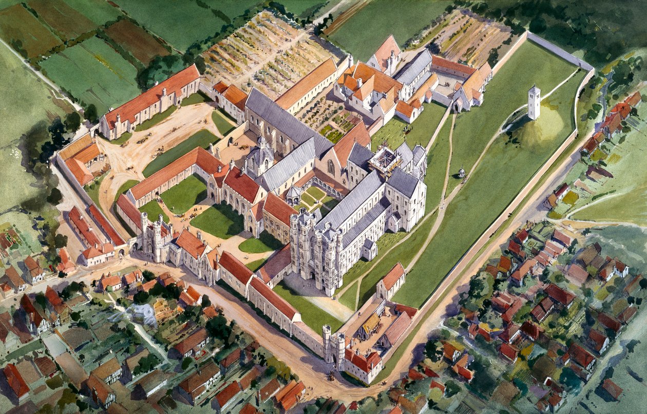 Szent Ágoston-apátság, c1500, 1990-2010 alkotó: Terry Ball