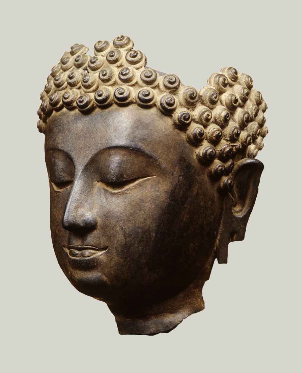 Buddha fej, Danny stílusa (bronz) alkotó: Thai School