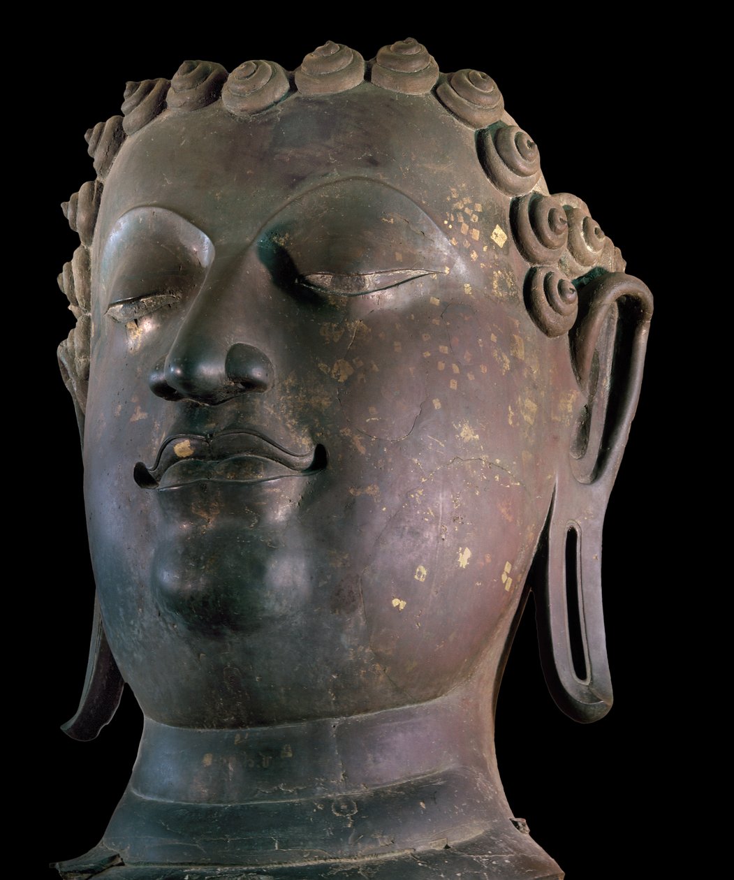 Óriás Buddha fej, Lanna stílusú (bronz) alkotó: Thai School