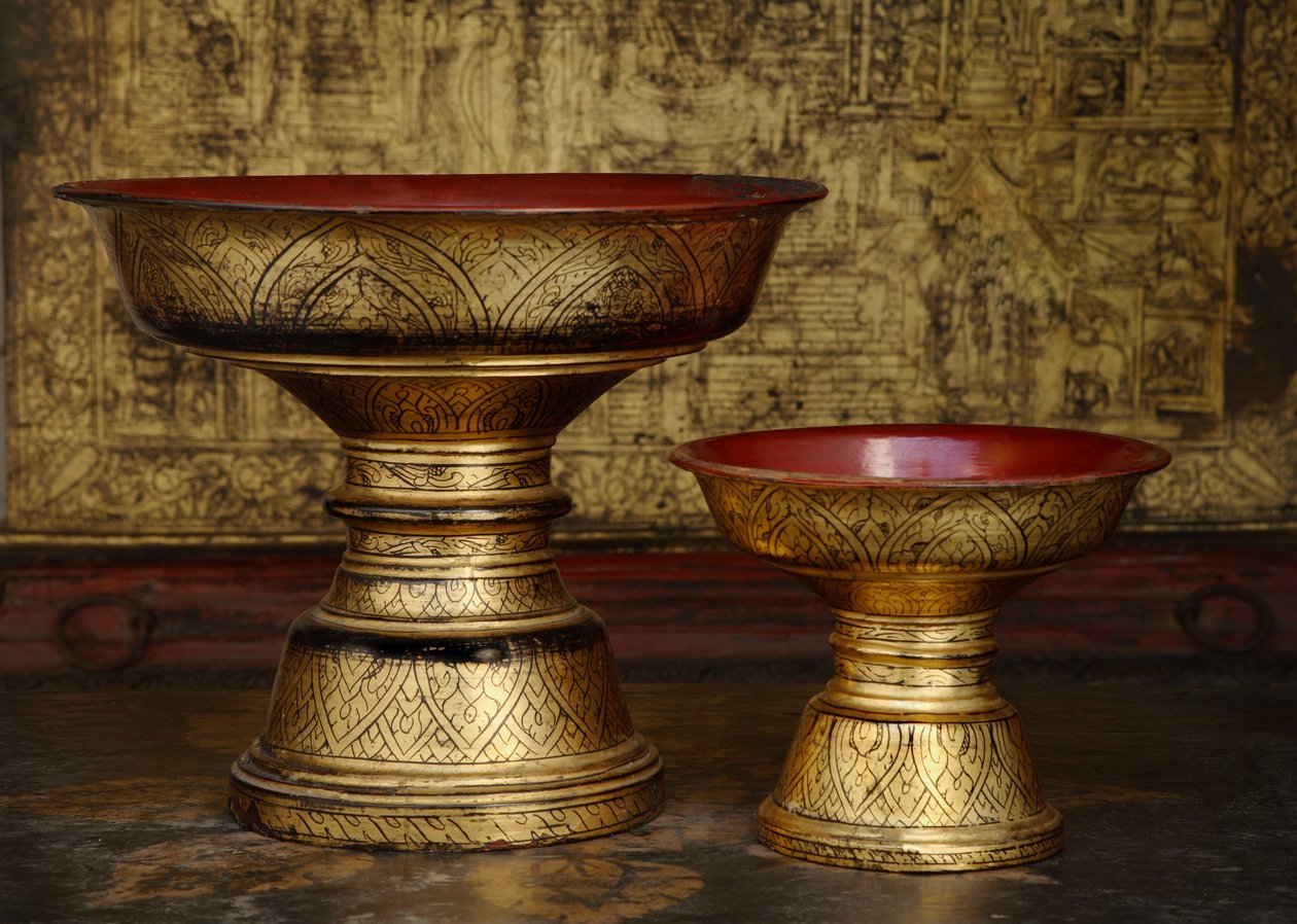 Lanna Lacquerware (lakk) alkotó: Thai School