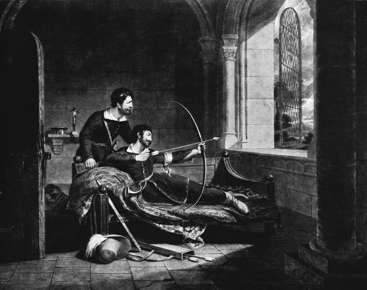 Robin Hood halála, 1835, 1912 alkotó: Thales Fielding