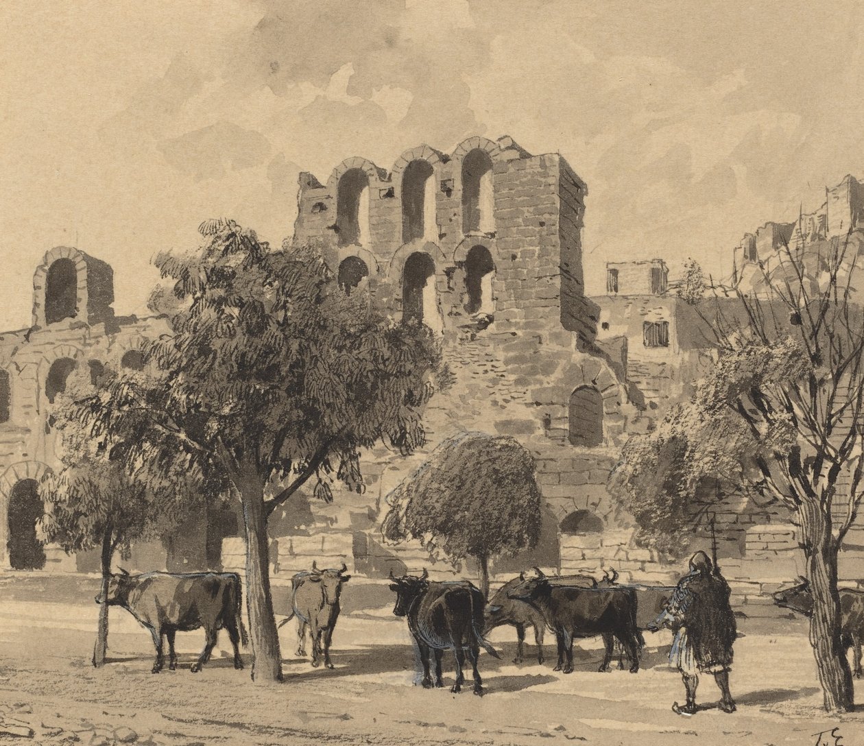 Herodes Atticus Színháza, 1890. alkotó: Themistocles von Eckenbrecher
