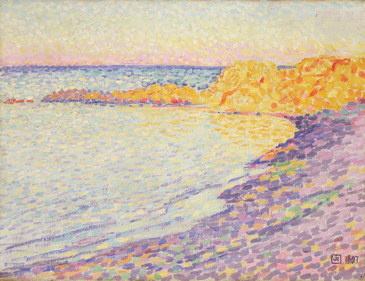 Petit Plage, Saint Tropez, 1897 alkotó: Théo van Rysselberghe