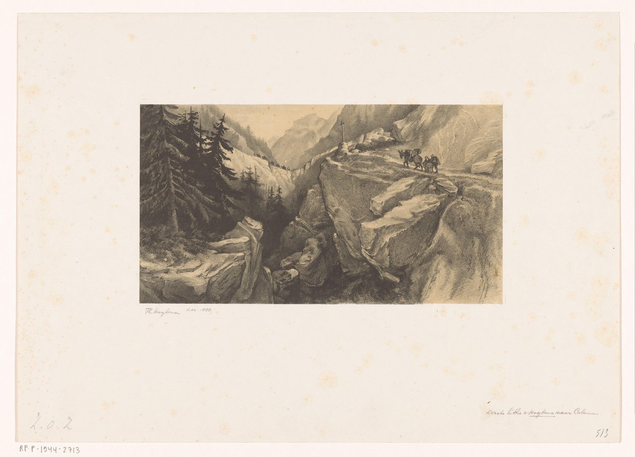 Alpesi táj hegyi hágóval alkotó: Theo van Hoytema (signed by artist)
