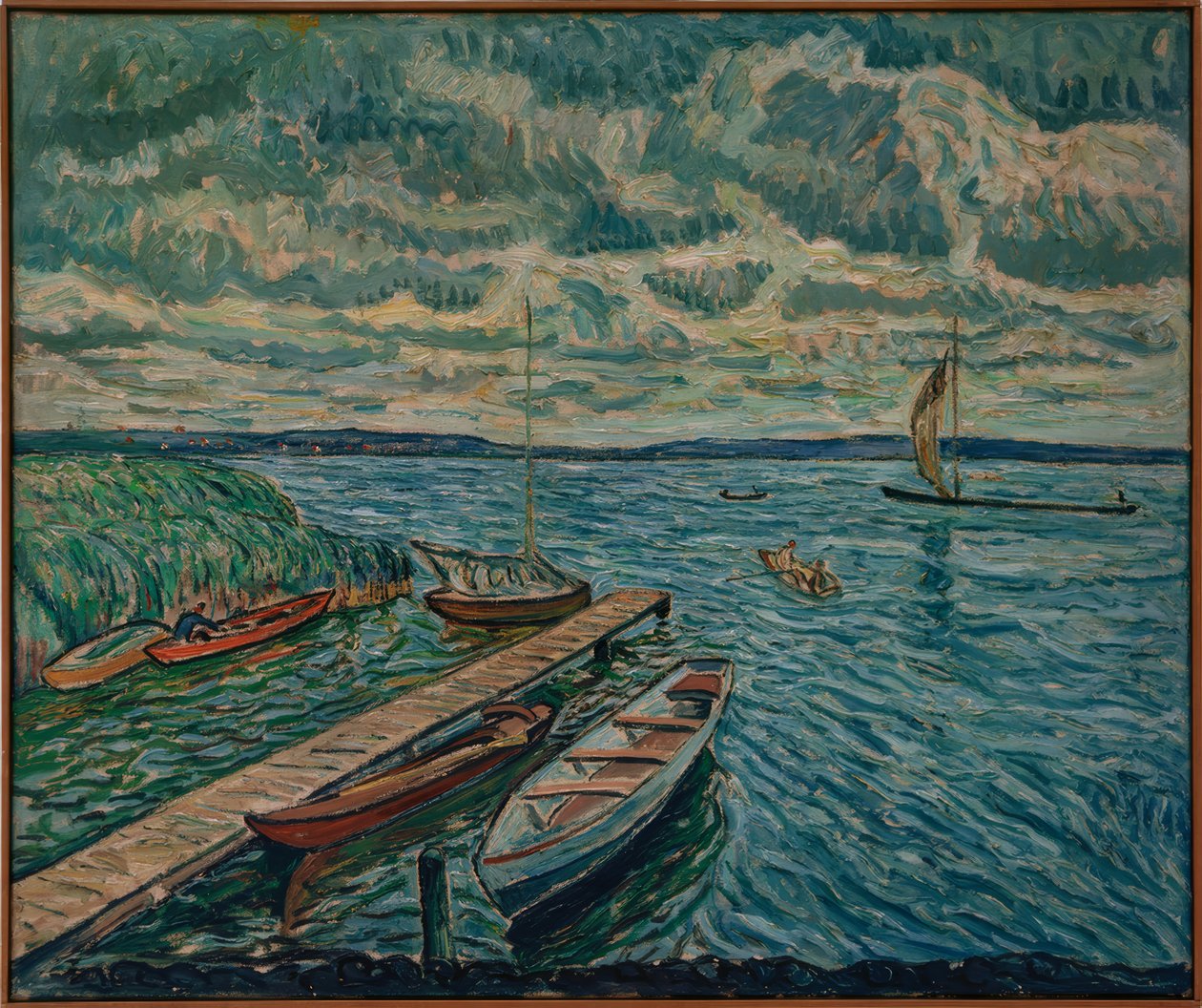 Hajók a Schwielowsee-n alkotó: Theo von Brockhusen