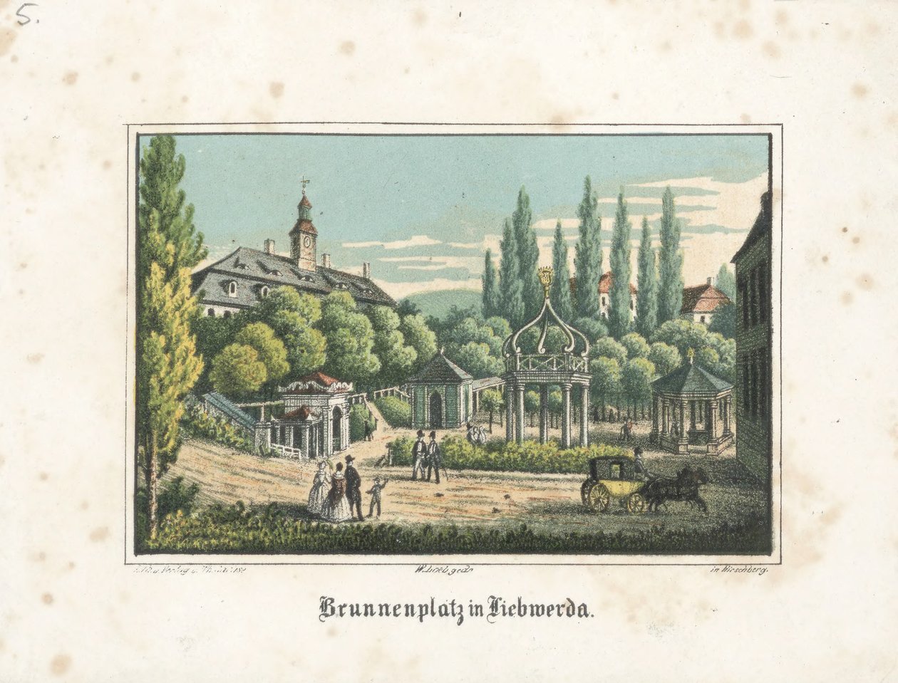 Brunnenplatz Liebwerdában alkotó: Theodor Sachse