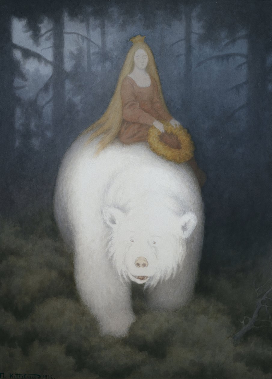 Fehér-medve-király-Valemon, 1912. alkotó: Theodor Kittelsen