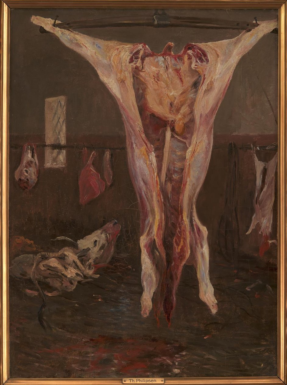 Egy levágott ökör, Róma alkotó: Theodor Philipsen