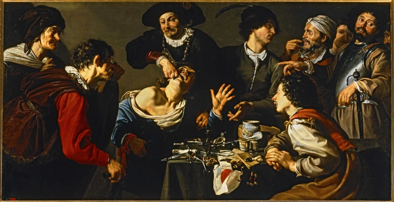A sarlatán fogorvos ... (festmény vászonra) alkotó: Theodor Rombouts