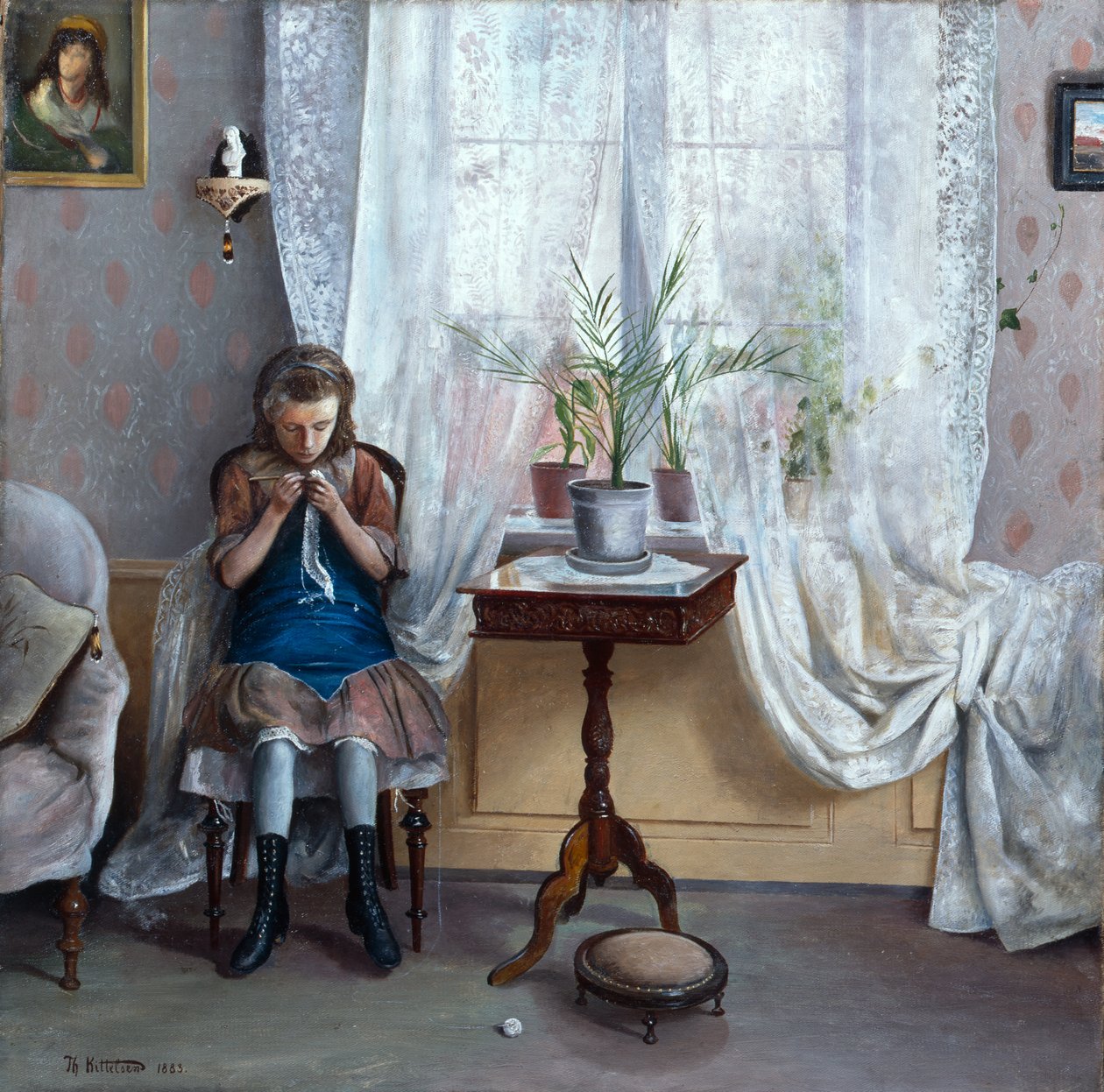 Belső lány horgolás alkotó: Theodor Kittelsen