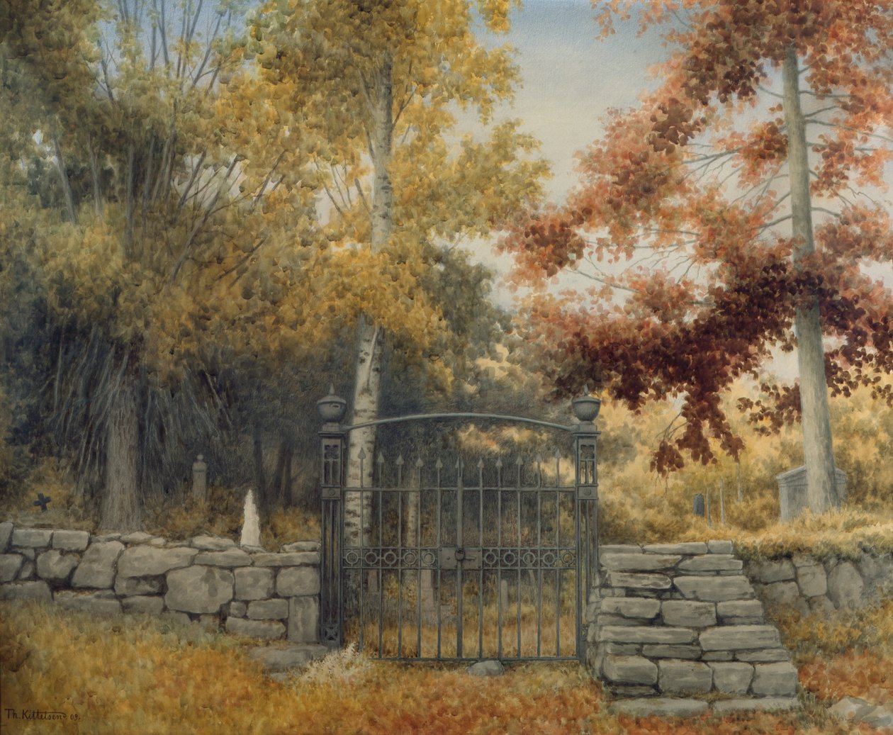 A templom udvara Bråtebakkenben alkotó: Theodor Kittelsen