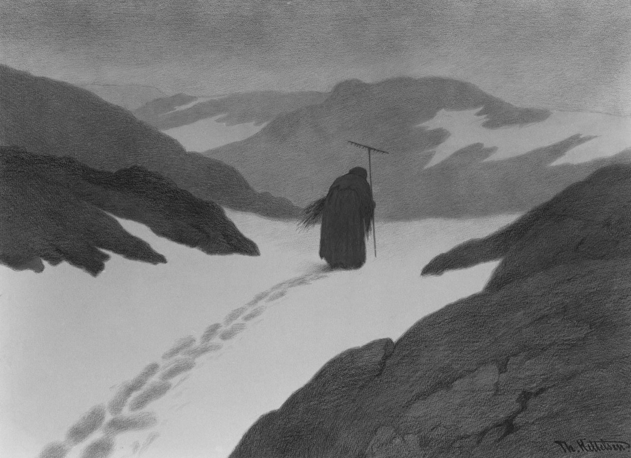 A pestis a hegyen alkotó: Theodor Kittelsen