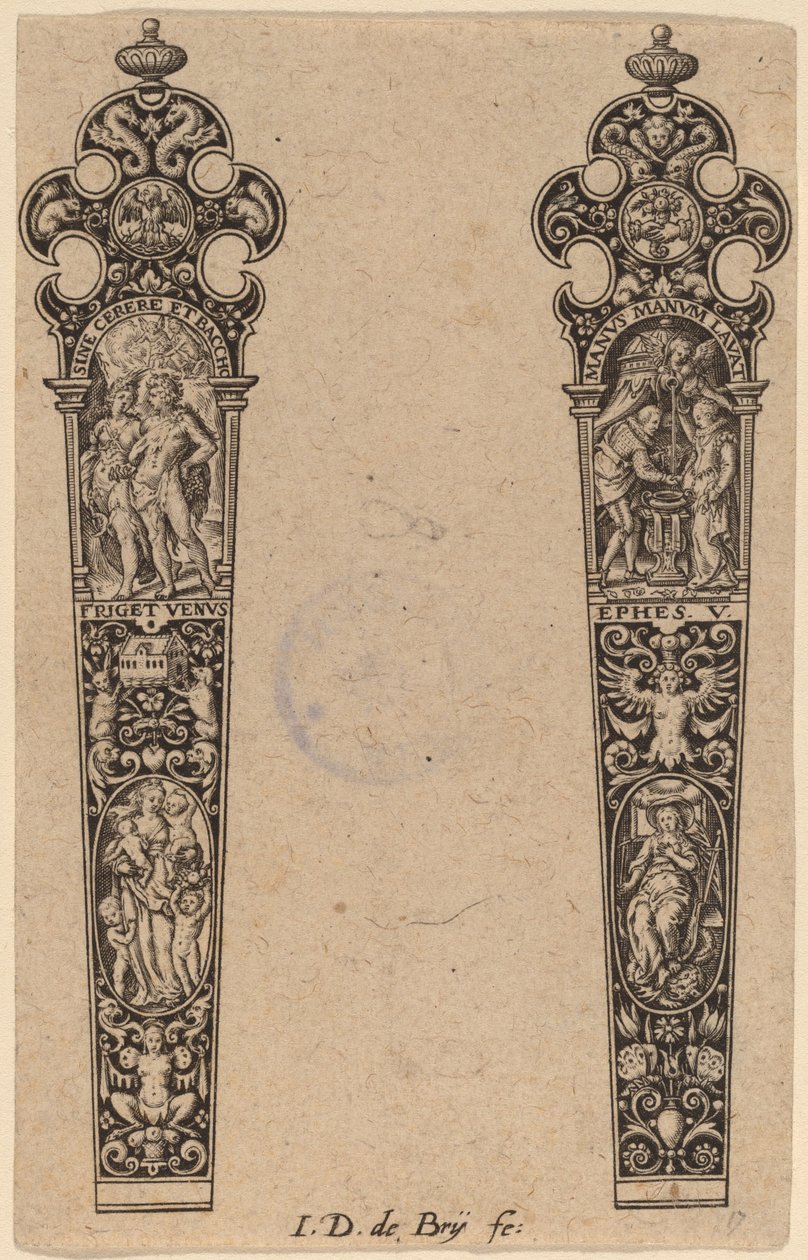 Dísz a kés nyeléhez alkotó: Theodor de Bry