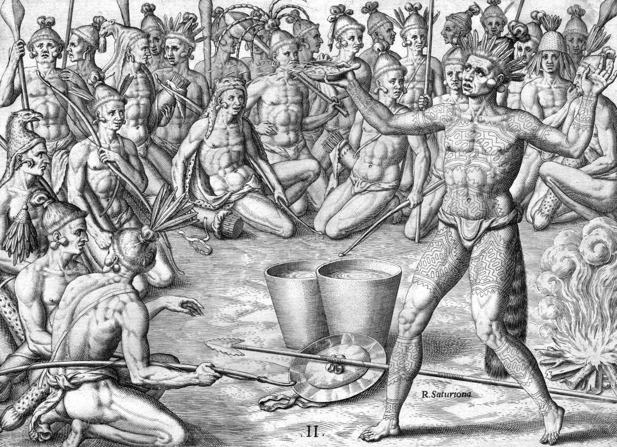 Timucua indián szertartás alkotó: Theodor de Bry