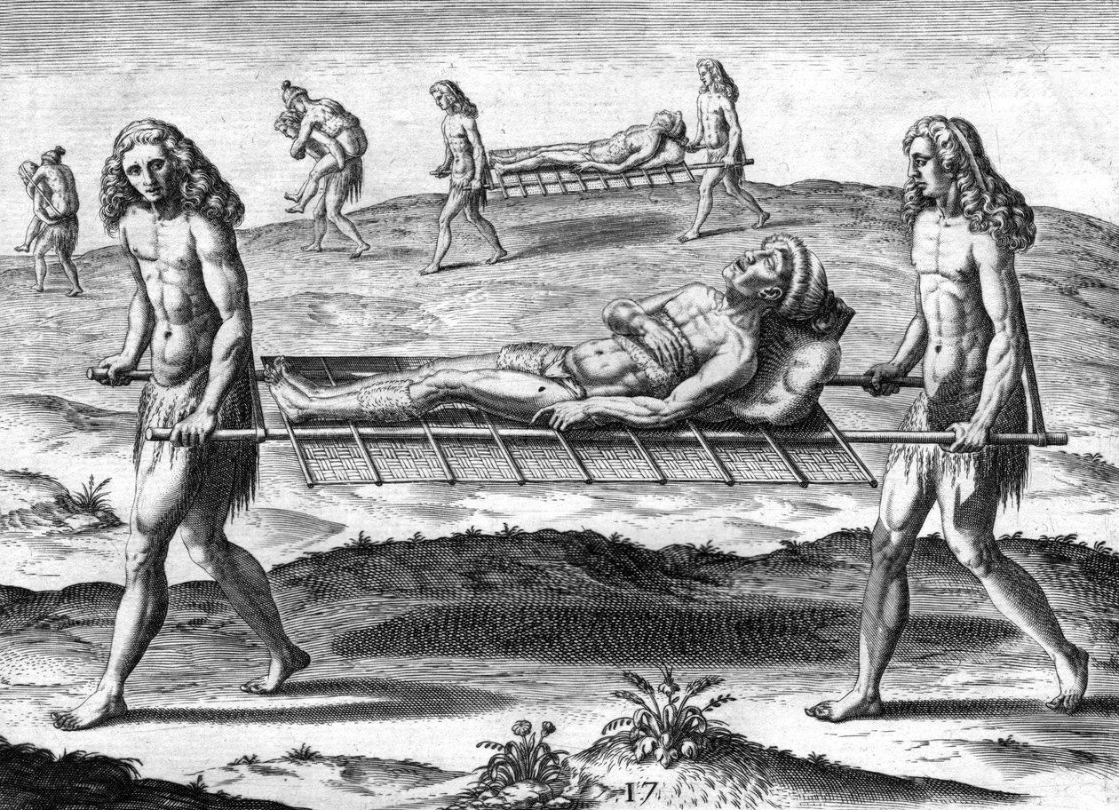 Timucuan indiánok alkotó: Theodor de Bry